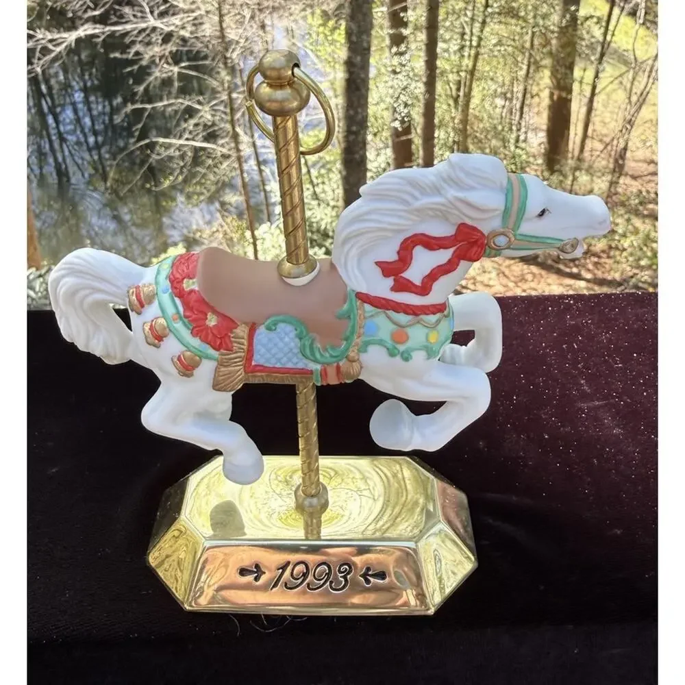 Hallmark Keepsake 1993 Tobin Fraley Porcelain Carousel Horse No Box EUC -LO10